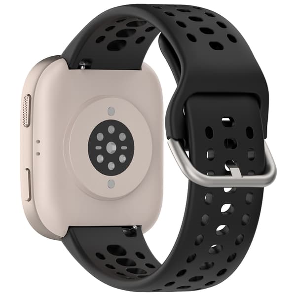 Silikoneurrem til Amazfit Bip 6 A2435, Blød Fleksibel Erstatningsrem, Sort Black