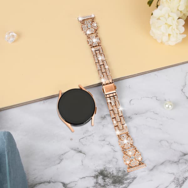 Urrem til Samsung Galaxy Watch 4 5 Active, Rosaguld, 20mm, Zinklegering, 176mm