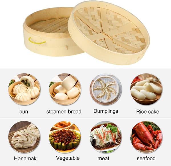 30 cm dampkurvsæt med låg - Genanvendelig dampindsats til dumplings og boller