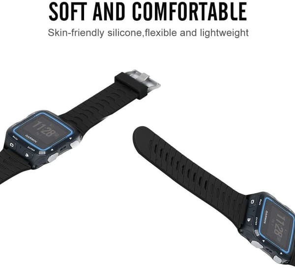 Silikone urrem til Garmin Forerunner 920XT, sort, letvægts, justerbar, erstatning
