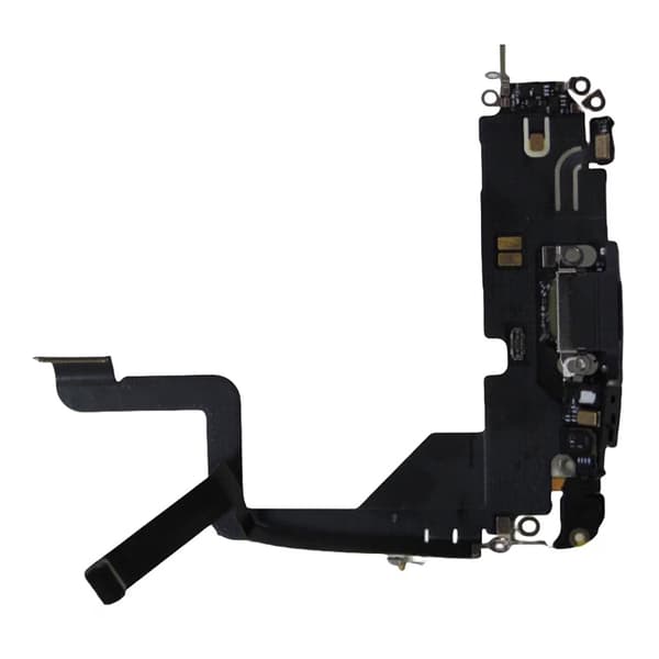 Ladeport-dokk for iPhone 14 Pro, USB-laderkontakt, svart, reservedel for enkel installasjon