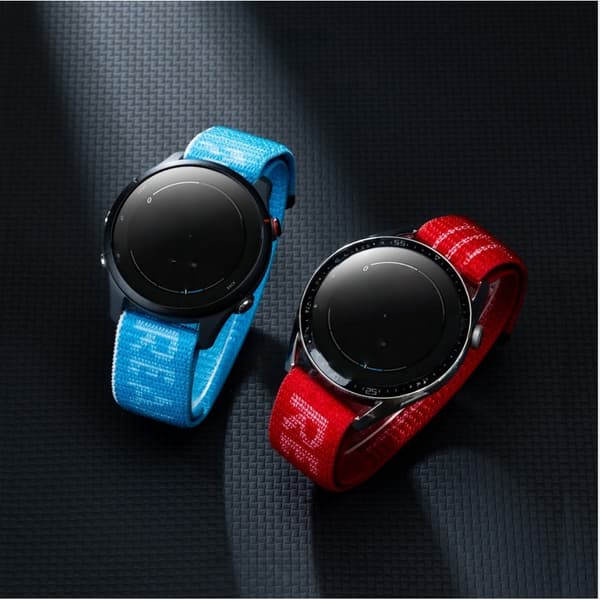 Nylon Loop Armband Kompatibel med Garmin Forerunner 255/265/165, Andningsbar, Säker, Blå