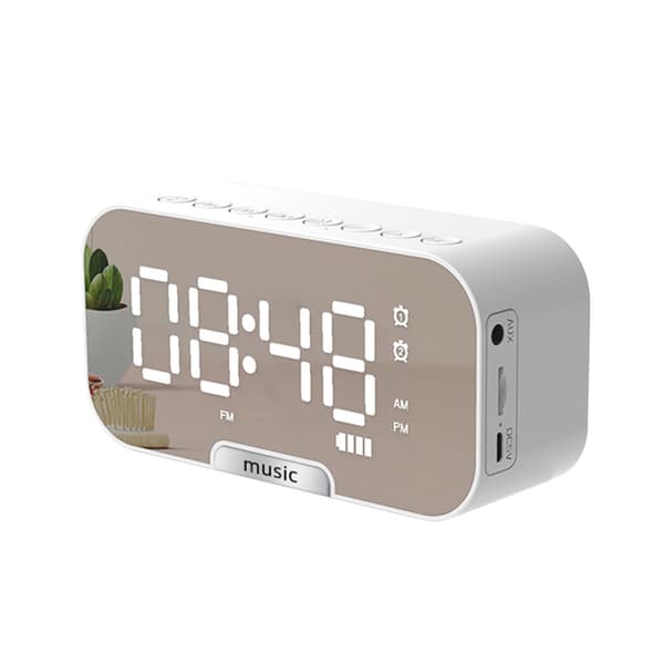 5-i-1 Multifunktionel Vækkeur, Bluetooth Højttaler, Radio, Telefonholder, Udendørs