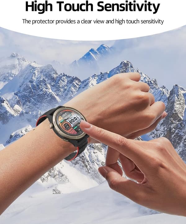 3-pack skärmskydd för Amazfit Cheetah Pro 47mm, 9H hårdhet, anti-rep, känslig