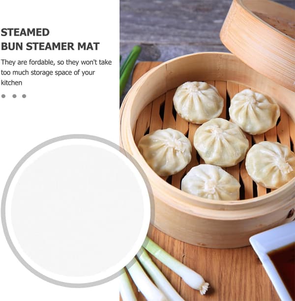 6-pack återanvändbara non-stick silikonångmattor, 30 cm diameter, värmebeständiga köksfoder för ångkokning