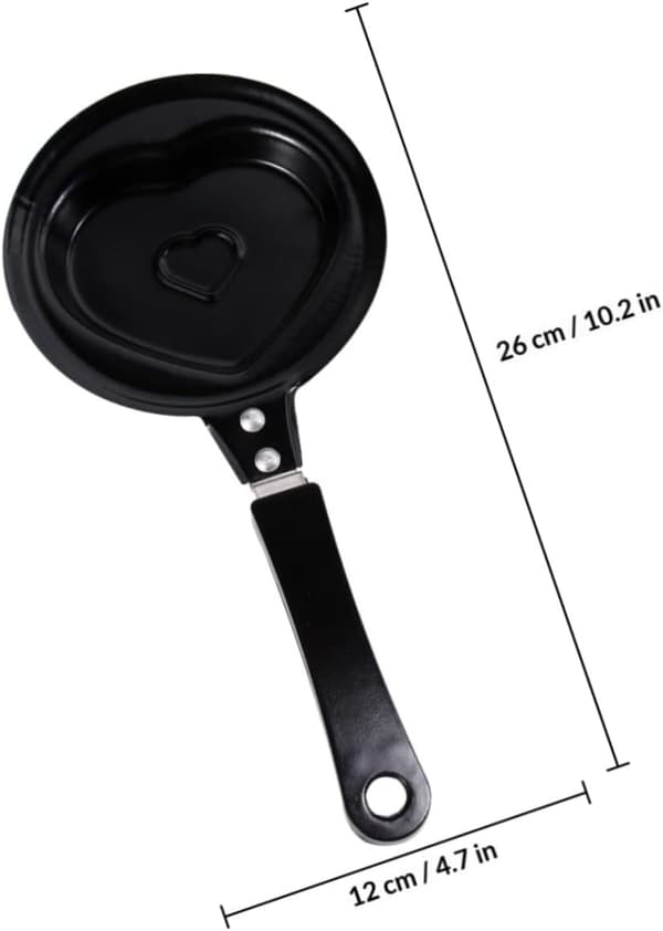 Hjerte- og stjerneformet miniomeletpande sæt - 2 dele, tegneseriestil, til morgenmad