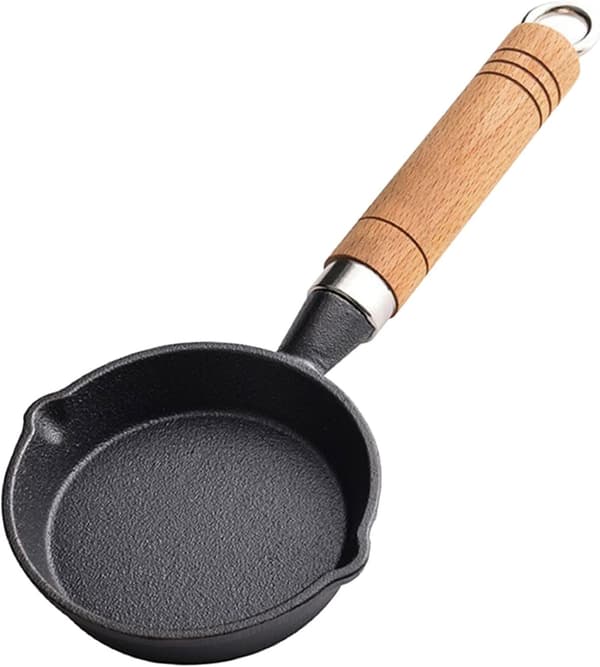 Mini støbejerns non-stick stegepande til morgenmad og æg
