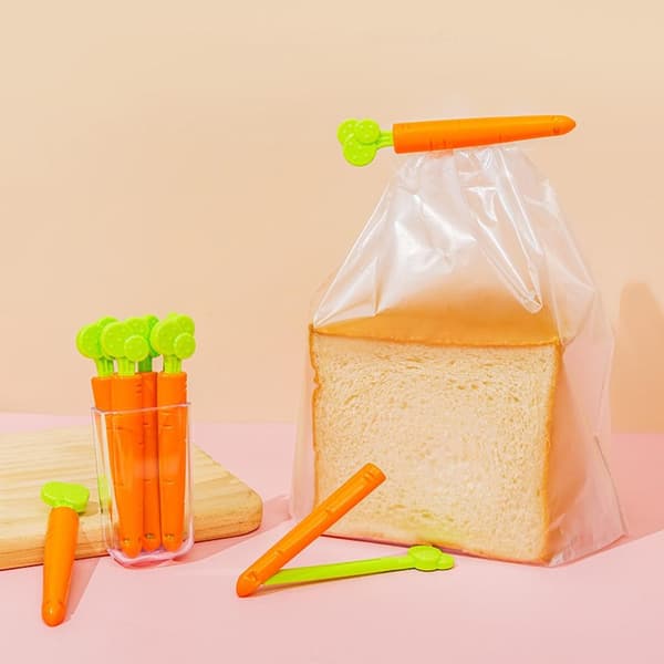 Plastförslutningsklämmor för matpåsar, 5-pack, köksförvaring