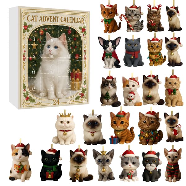 Julekalender \"Blind Box\" for katteelskere, akryl-anheng, 24 tilbehør Blind Box G (GJ507-007)