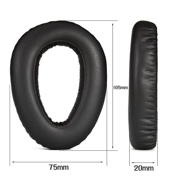 Erstatningsøreputer for Sennheiser PXC550 MB660, svart, proteinlær minneskum