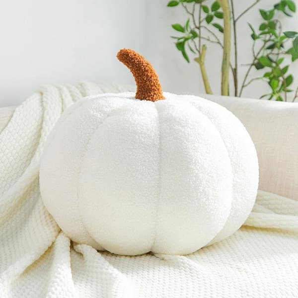 Plys kunstig græskar, efterårshøst udstoppet græskarpynt til Halloween Thanksgiving