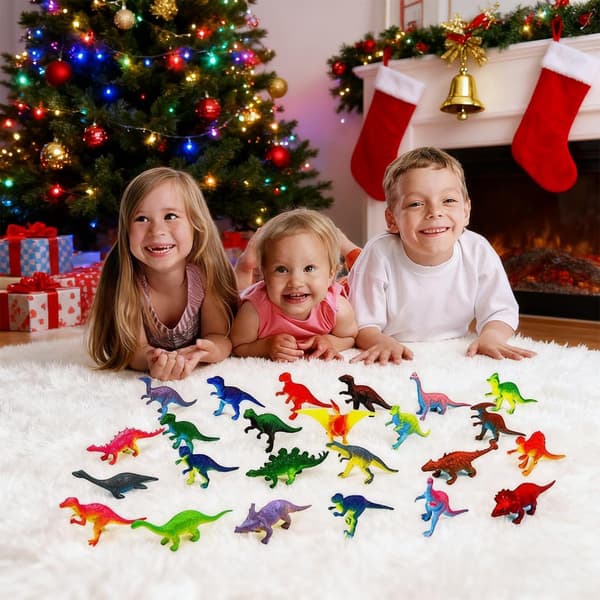 Dinosaur Julekalender, 24-dagers nedtelling til jul, realistisk figur, barn småbarn