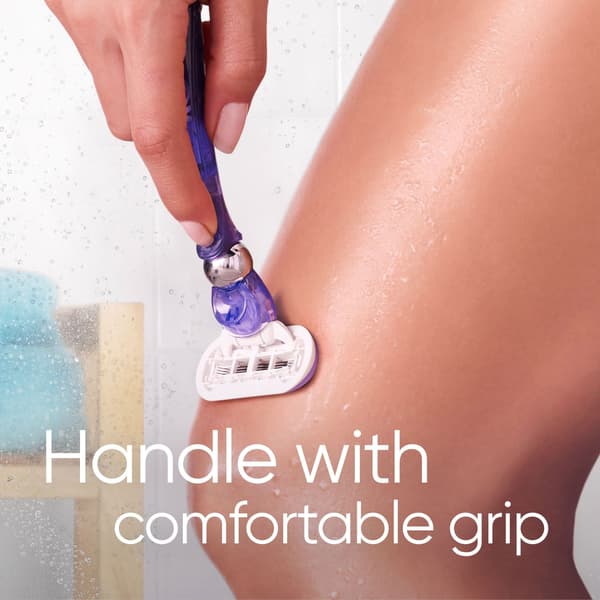 Venus Deluxe Smooth Swirl Barberhøvel, 3-Blads Refiller, 5 Blader, Flexiball, Damebarbering