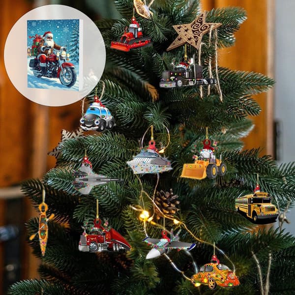 Julkalender 24 lådor, stil C, akryl tomtenedräkning, inomhus utomhusinredning