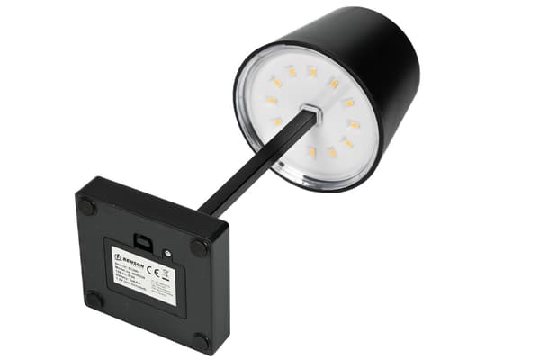 LED Bordlampe Dæmpbar Touch-kontrol, Sort, ABS & Aluminium, Batteridrevet
