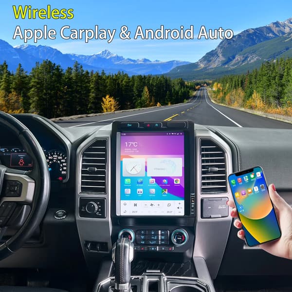 12.1\" Android bilstereo til Ford F150 2015-2019, 4+64GB, Qualcomm 8 Core, Trådløs Carplay