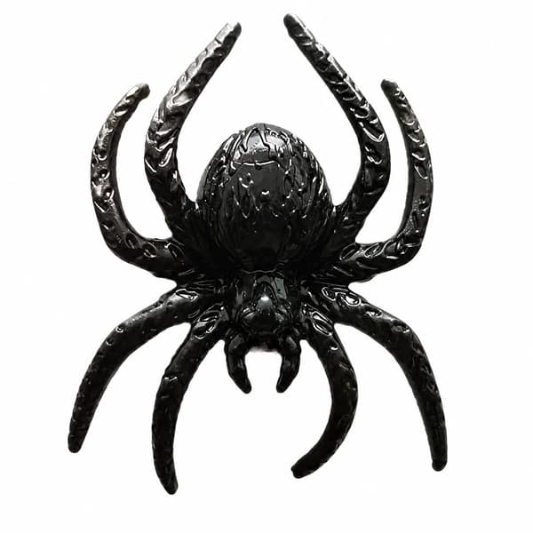 Plastikk Halloween-edderkopper, selvlysende, 12 stiler, blandede størrelser, festdekorasjoner 4x3cm small spider