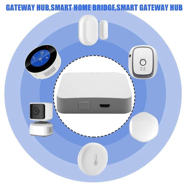 Tuya ZigBee Smart Gateway Hub Smart Home Bridge Tuya Smart Life APP Trådløs Fjernkontroll for A White