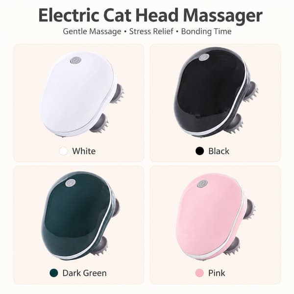 Elektrisk hovedmassager til katte, genopladelig smart hovedbundsstresslindring, multifunktionelt kæledyrslegetøj