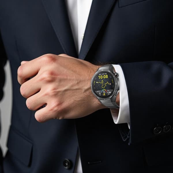 Titaniumrem til Huawei Watch GT 5 Pro 46mm, Grå, Premium Metalrem