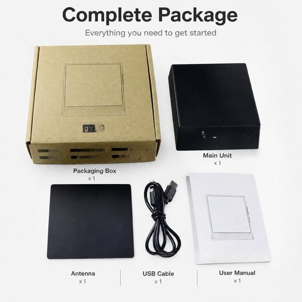 Præcisionskaffevægt 500g/0.01g med timer, LED-display, USB-C genopladelig, sort