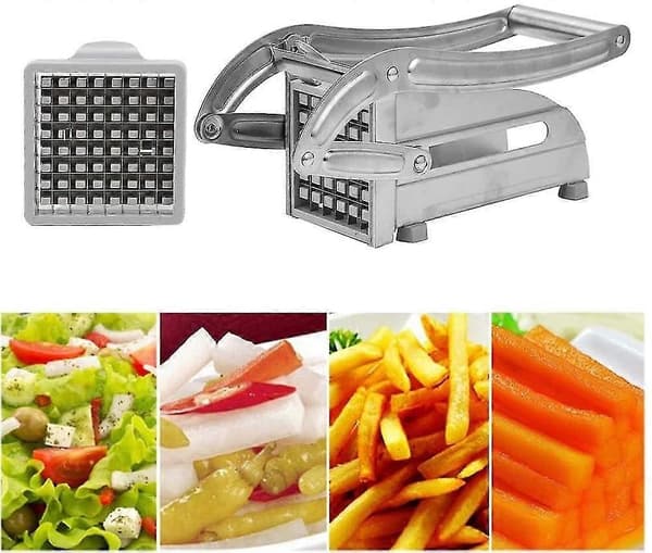 Pommes frites-kutter i rustfritt stål, profesjonell potetkutter Enkel grønnsak