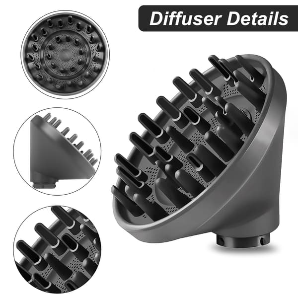 Hårdiffuser for Dyson Airwrap HS01/05, krølledefiner, grå Grey