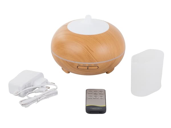 Ultralyd Aromaterapi Diffuser Luftfukter, RGB 7-farget lys, Timer, Nattlys