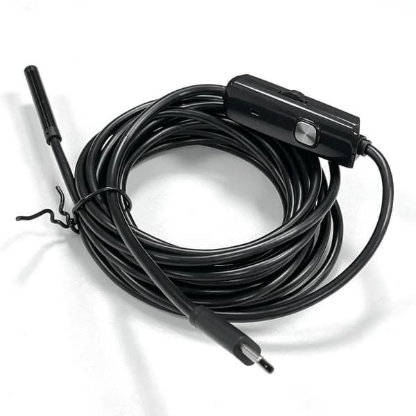 USB-C Endoskop for Android/Windows, IP67 Vanntett, Svart, 3.5m, 5.5mm Linse