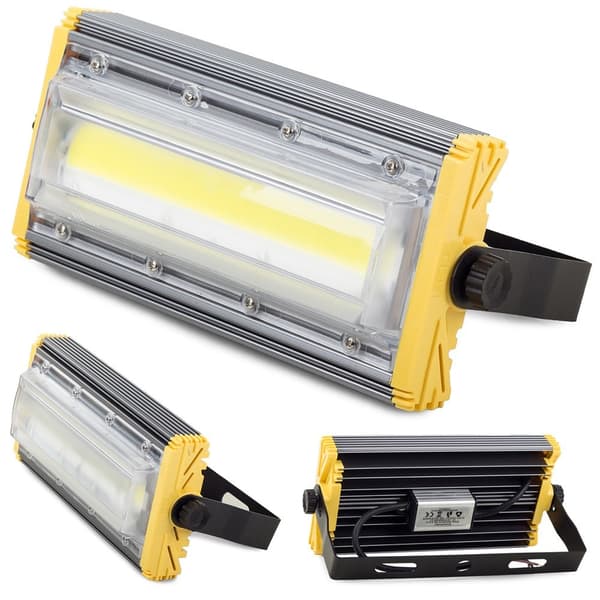 LED COB Flomlys 50W 5000LM, Lineær, Kjølig Hvit, 120°, Utendørs Sikkerhetslys