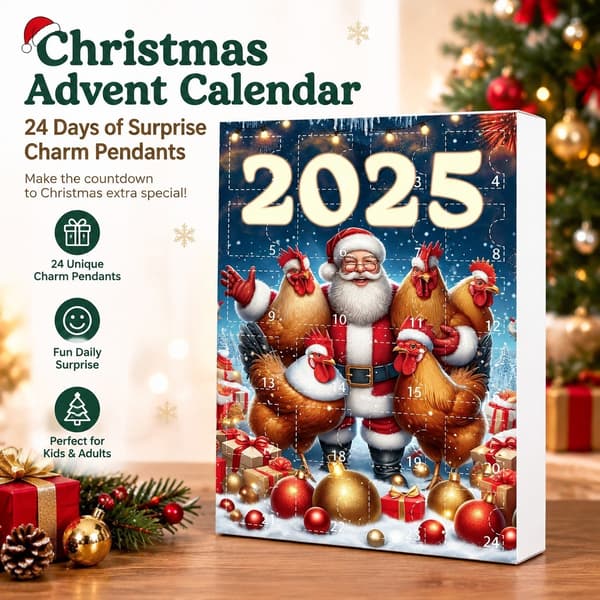 Julepynt Adventskalender 24-dagers nedtelling, Dyreanheng, Stil G