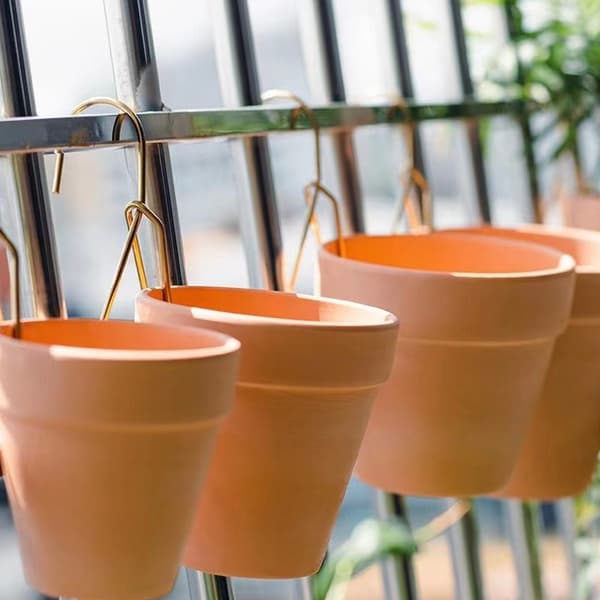 Hengekroker i rustfritt stål for blomsterpotter, kroker for hengende planter