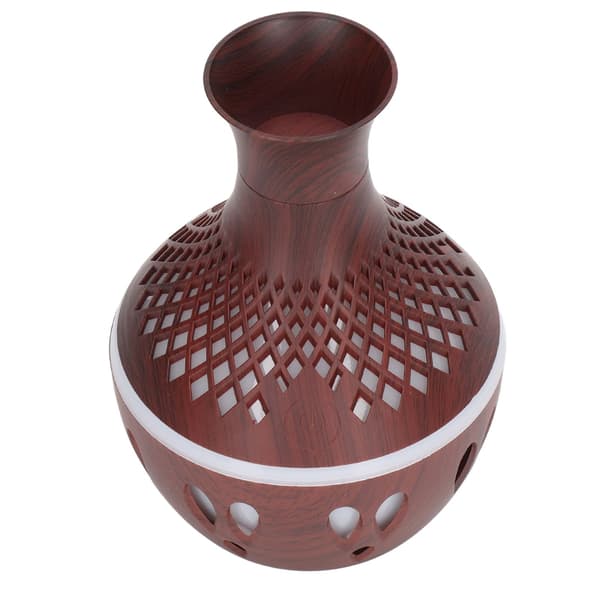 Trækorns Aroma Diffuser, 300ml, Vandfri Automatisk Slukning, USB Luftfugter med Farverigt Lys