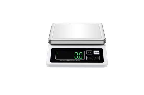 Digital køkkenvægt, hvid, 10kg/1g, rustfrit stål, USB genopladelig, præcision White