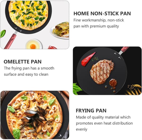 10-tommer non-stick kulstofstål stegepande til pandekager, omeletter og mere