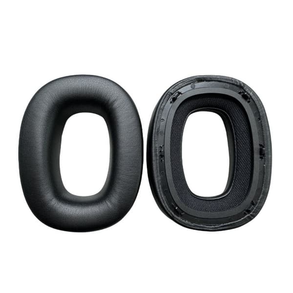 Øreputer kompatible med Bowers & Wilkins PX8/S2, proteinlær, svart, 9,5x7,5x2,2 cm