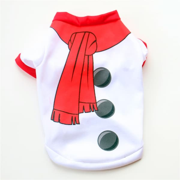 Hund-jul-T-shirt, husdjurskläder för Teddy Bichon Pomeranian, XS S M L, Polyester