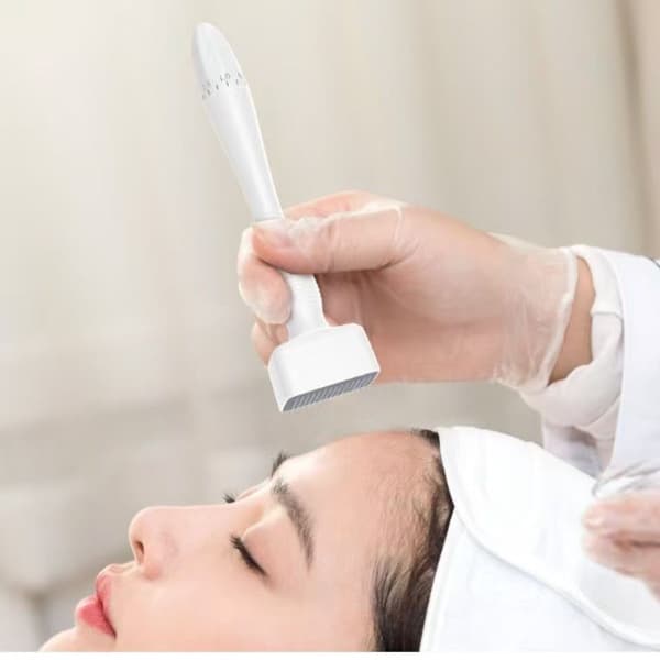 Justerbar Mikronål Derma Stamp, 140 Nåle, Hvid ABS, til Ansigt & Krop