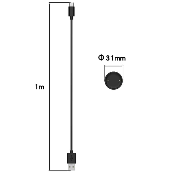 Lader for Amazfit Active 2 A2437, erstatningsladekabel, 100 cm
