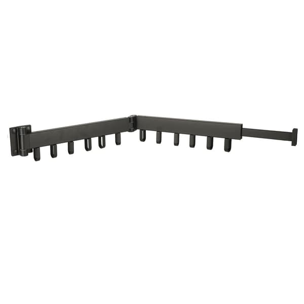 Vægmonteret tørrestativ, 84 cm, aluminium, foldbart, pladsbesparende til vasketøj
