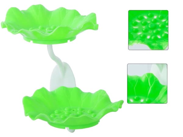 Självhäftande Tvålhållare, Grön, Väggmonterad Blomdesign, Plast, för Badrum