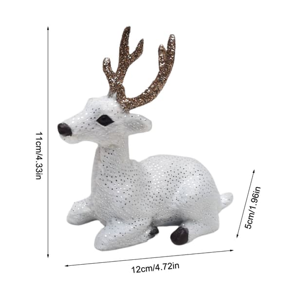 Miniature Hjortefigur, Julepynt, Sød Dyremodel til Hjemmekontorindretning