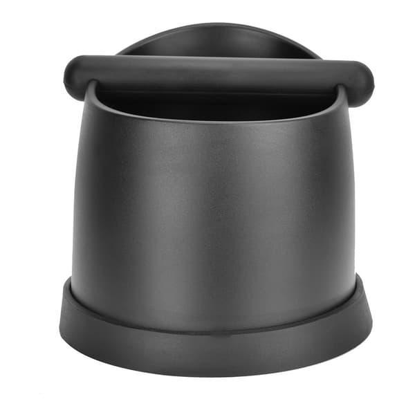 Stor kaffeknacklåda i plast, behållare för espressogrums, svart