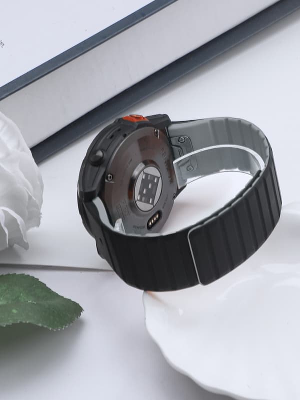 Magnetisk klokkerem for Garmin QuickFit 26mm, silikon, svart