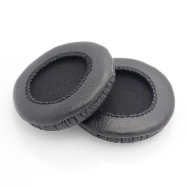 Erstatningsørepuder til Sennheiser PX 100/100-II/200, sort, læder, memoryskum, 1 par