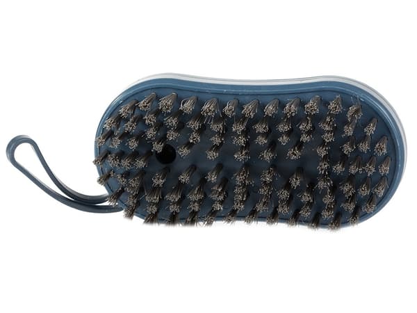 Rengøringsbørste med væskedispenser, skrubbebørste til gryder, sko, tøj, 3 spidser, grøn