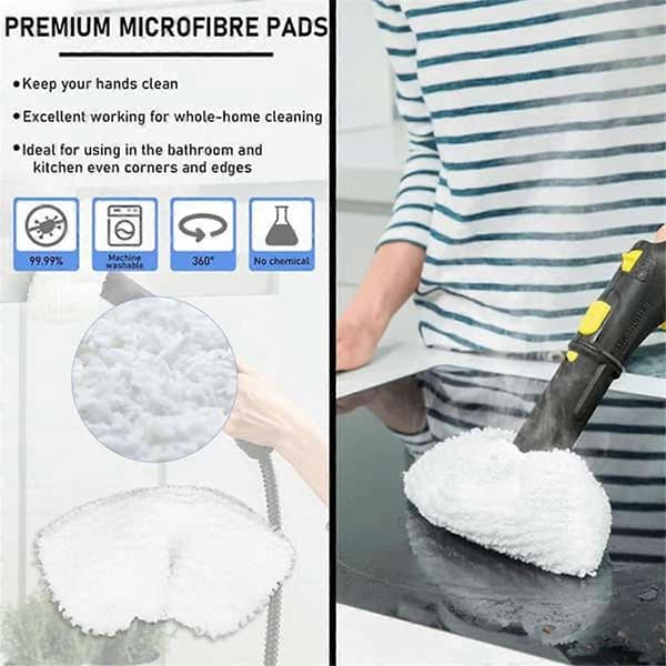 Udskiftningsklude til dampmoppe til SC1 SC2 SC3 SC4 SC5 håndholdte støvsugerdele vaskbar mikrofiber White
