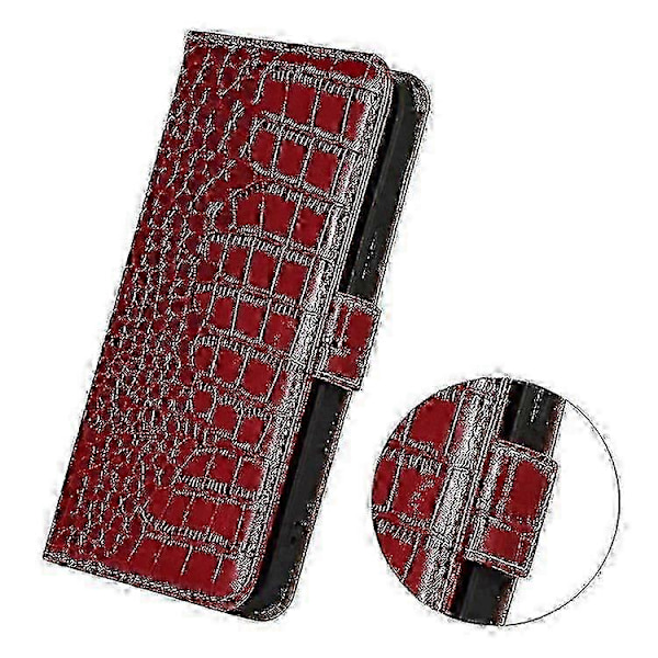 Plånboksfodral i äkta koläder för iPhone 16e Red