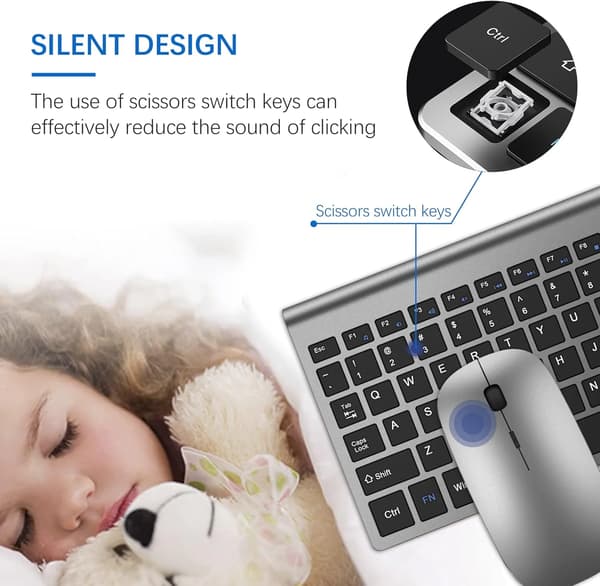 Ultra Slim Trådløst Tastatur og Mus Combo