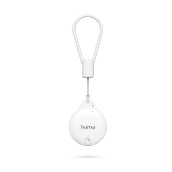 Nøglefinder kompatibel med Apple Find My App, Bluetooth Tracker, 1 pakke, hvid